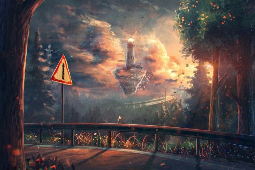 fantasy island painting