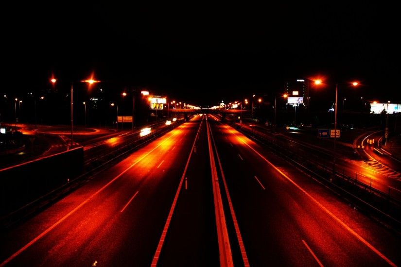 Highway in night wallpapers and stock photos