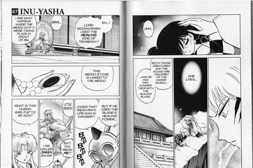 Sesshomaru and Rin images Sesshomaru, Rin and Kohaku, manga volume 47 HD  wallpaper and background photos