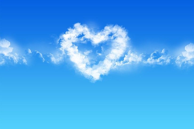 Blue Love Hearts Desktop Wallpaper