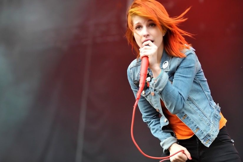 1920x1080 Preview wallpaper paramore, show, scene, hair, micrphone 1920x1080
