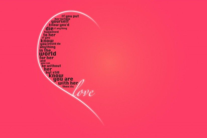 Pink Heart Love Wallpaper