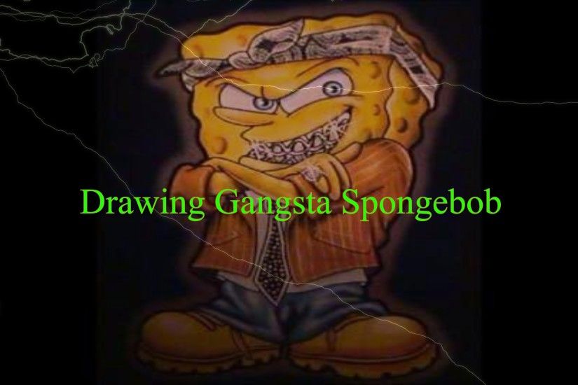 ... Wallpaper With A Gun Drawing Gangsta Spongebob - YouTube ...