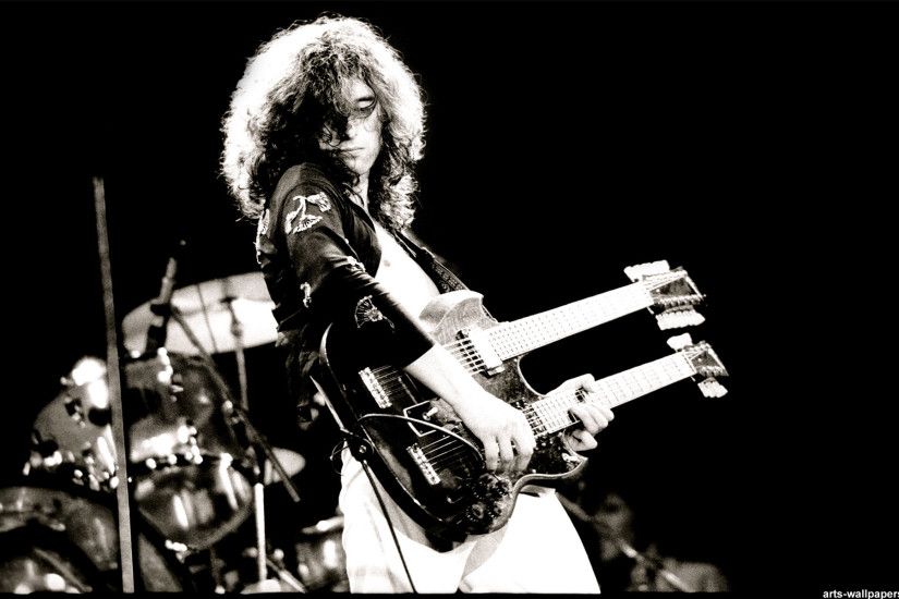 Hammer of the Gods -- Jimmy Page– master of the iconic Gibson Double Neck  Guitar — Image by Neil Zlozower