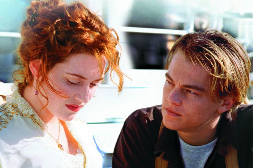 Early in the film, Jack (Leonardo DiCaprio) stops Rose (Kate Winslet)