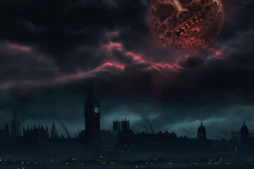 Made a London themed Majora's Mask wallpaper because end of the world and  all that ...