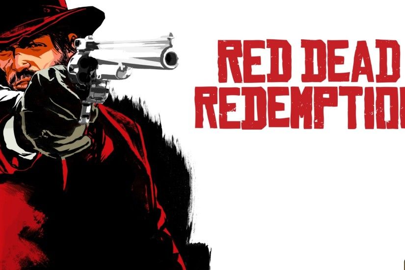 Preview wallpaper red dead redemption, cowboy, hat, revolver 2048x1152