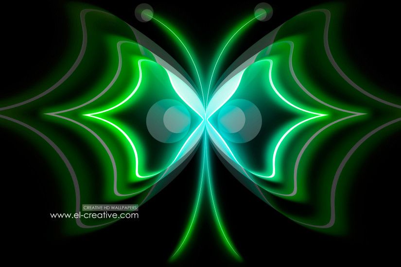 HD Abstract Neon Wallpapers | Abstract-Butterfly-Green-Neon-2013-HD