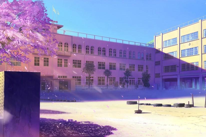Empty schoolyard wallpaper Â· Anime Â· School ...