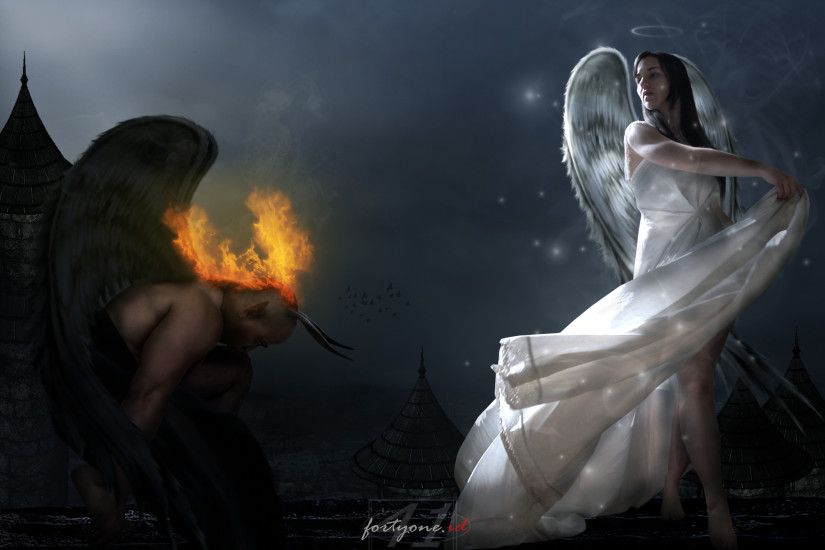 Hot Angel Love Devil | angels devil and angel desktop wallpaper download  angels devil and .