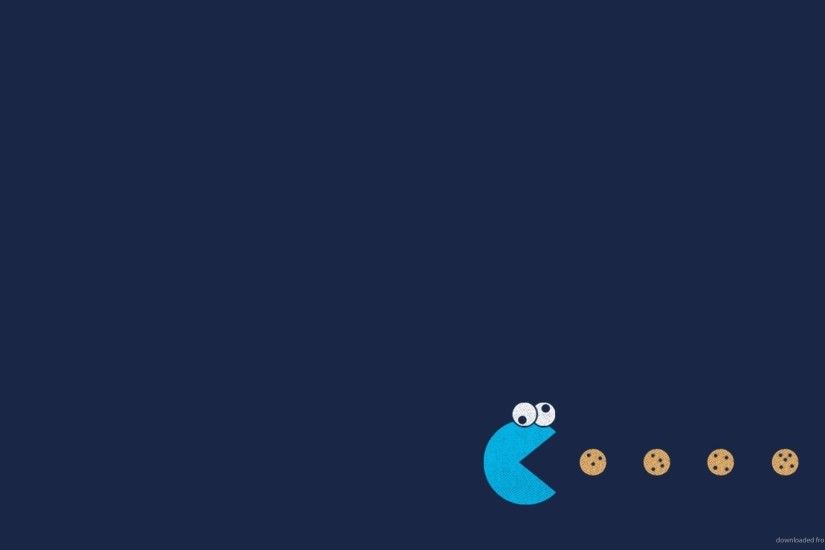 1366x768 Cookie Monster Pacman wallpaper