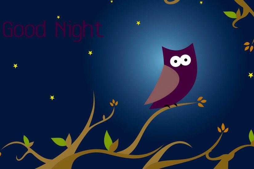 Cute Bird Good Night Wallpaper