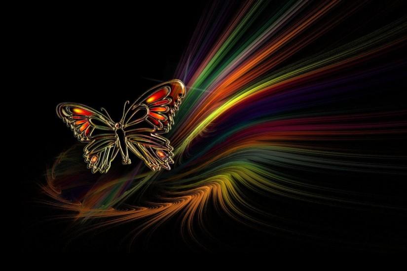 Butterfly Hd Wallpaper: Beautiful Butterfly Abstract Hd Wallpaper .