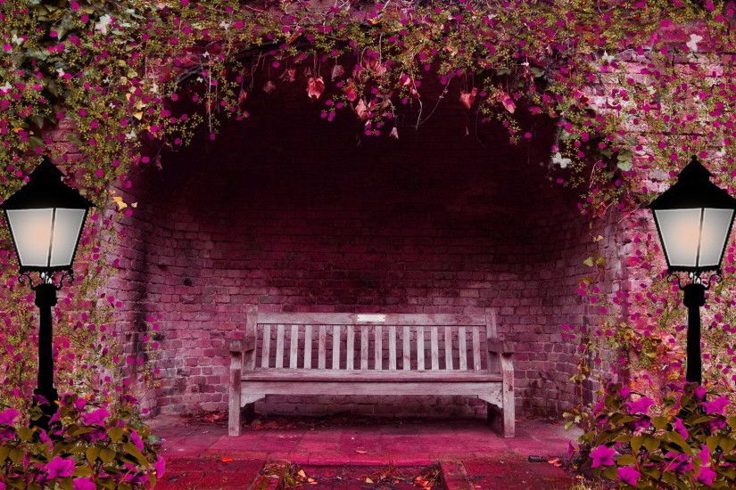 Spring garden bench