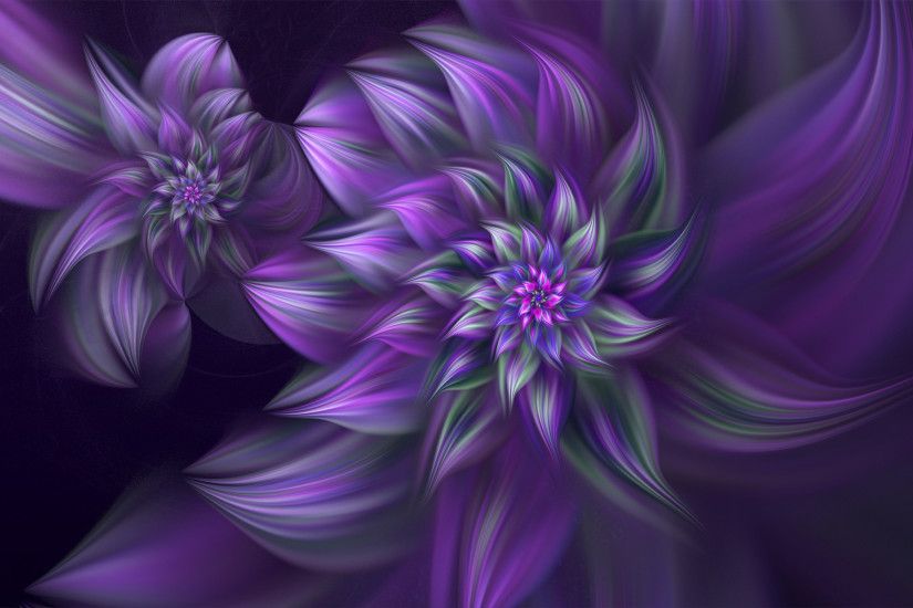 Fantastic Purple Flowers Wallpaper