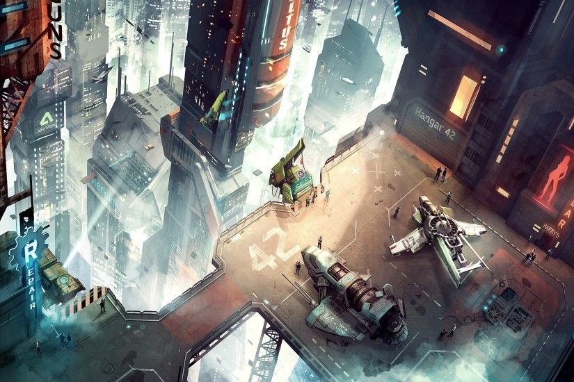 City Fantasy Future Cities Star Citizen Video Games