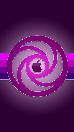 Purple Apple LOGO 02 iOS 9 Wallpaper