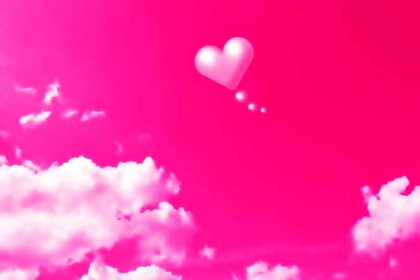 Cloud Heart Pink Wallpaper as Background. Download