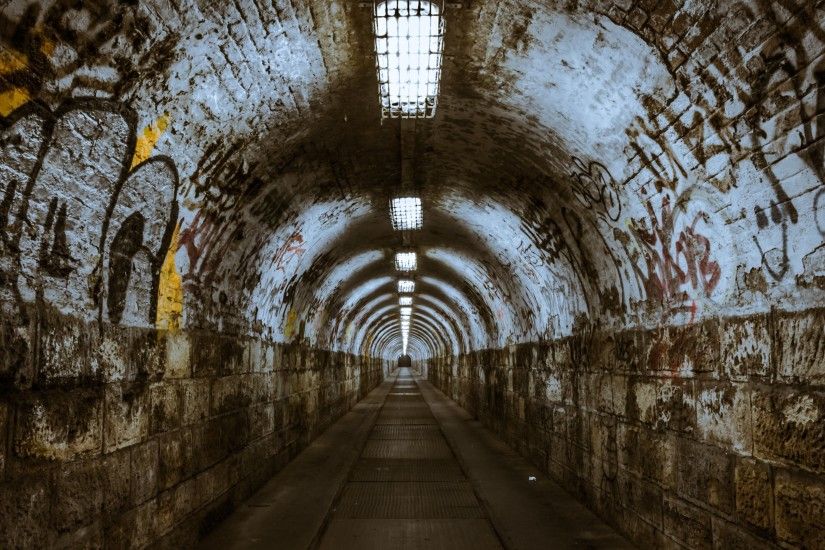 Budapest Graffiti Tunnel Wallpaper