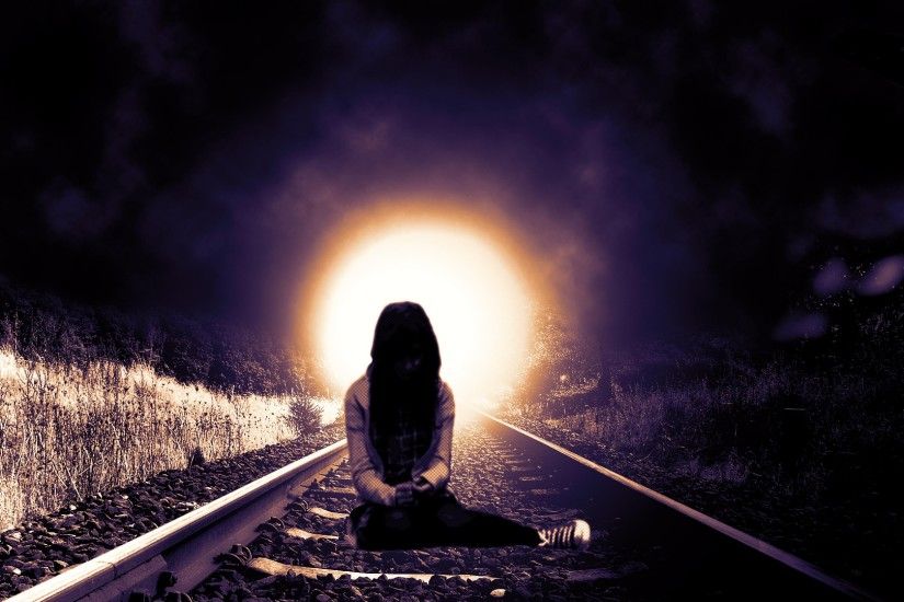 Lonely Mood Sad Alone Sadness Emotion People Loneliness Solitude Sorrow  Girl Train Tracks Railroad Suicide Death Emo Wallpaper At Dark Wallpapers