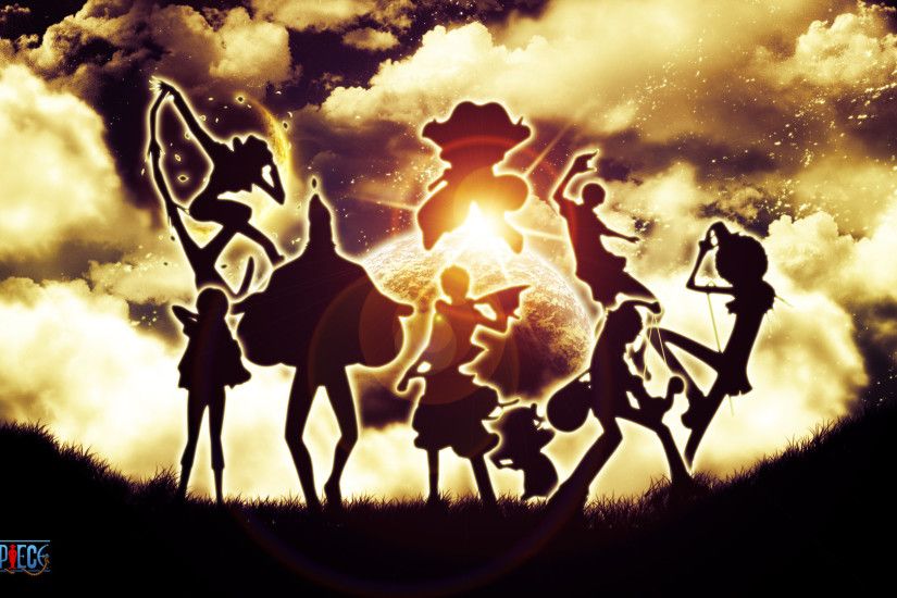 One Piece Crew Silhouette Wallpaper