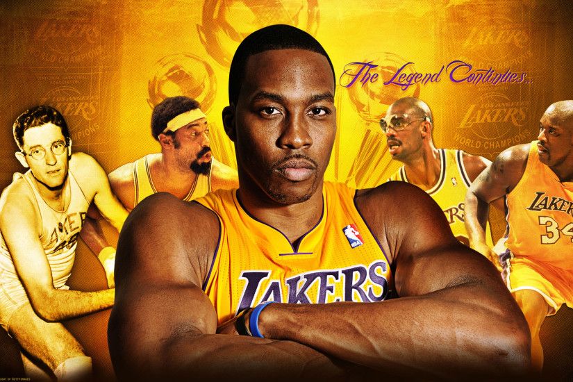 Dwight Howard and Legendary Lakers Centers 1920x1200 Wallpaper