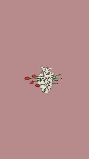 Heart as a flower wallpaper | made by Laurette | instagram:@laurette_evonen