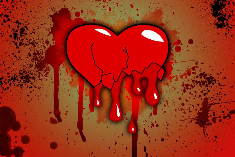 Download wallpaper: broken heart, Love, blood, download .