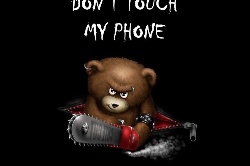 Download Don't Touch My Phone 2048 x 2048 Wallpapers - 4612984 - funny sign  logo | mobile9