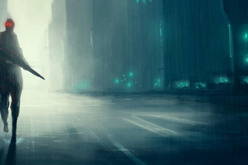 Soldier In The Rainy Night game Background