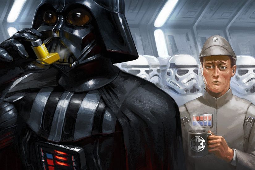 Darth Vader Inhaler wallpaper Â· Funny Â· Darth Vader Â· Star Wars ...
