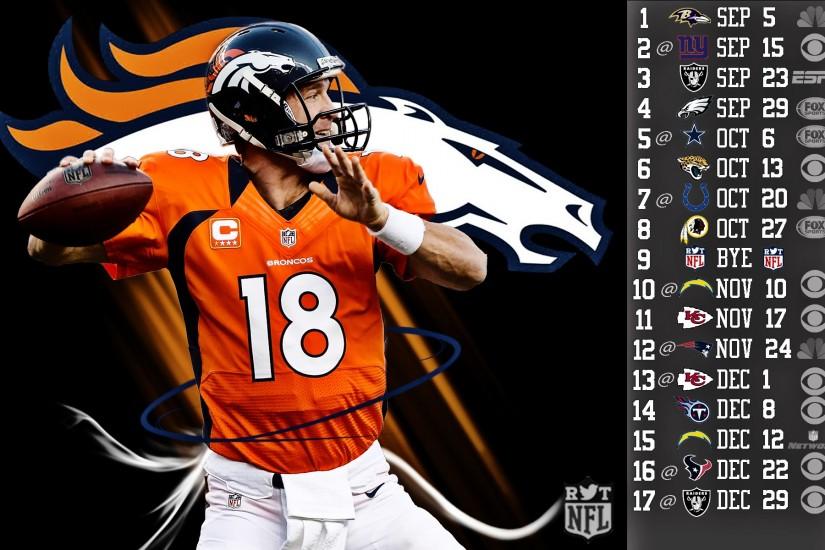 Broncos Peyton Manning 2013 Schedule HDR