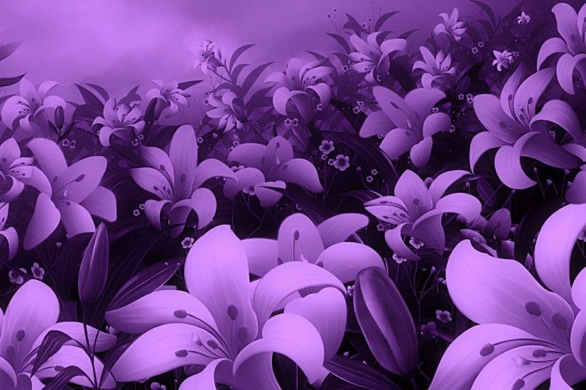 Wallpapers For > Cute Purple Flower Background