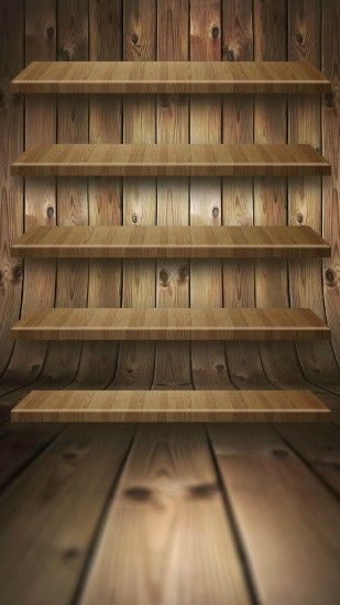 3D Wood Perspective Shelf iPhone 6 Plus HD Wallpaper ...