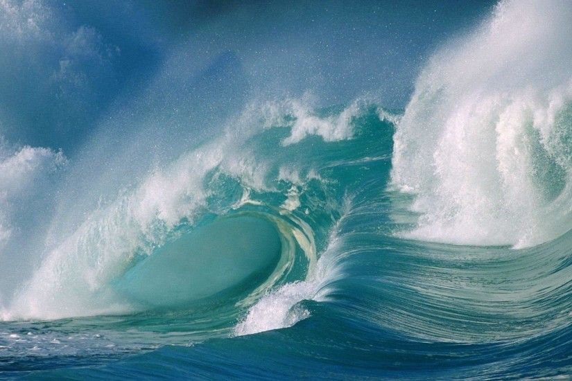 Wallpaper download Ocean waves, tsunami