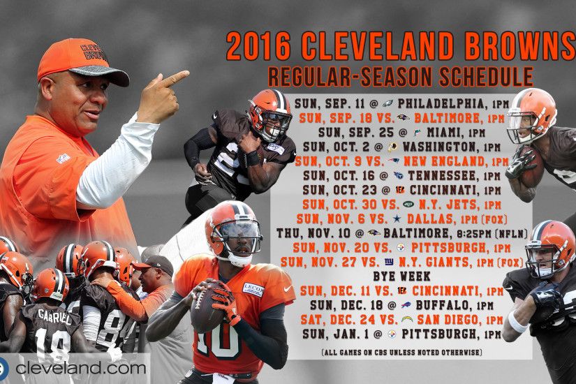 Download Cleveland Browns 2016 schedule wallpaper for .