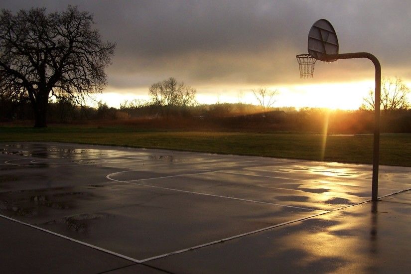 Basketball, Sport, Sports, Basketball Court, Sunset Wallpapers Hd