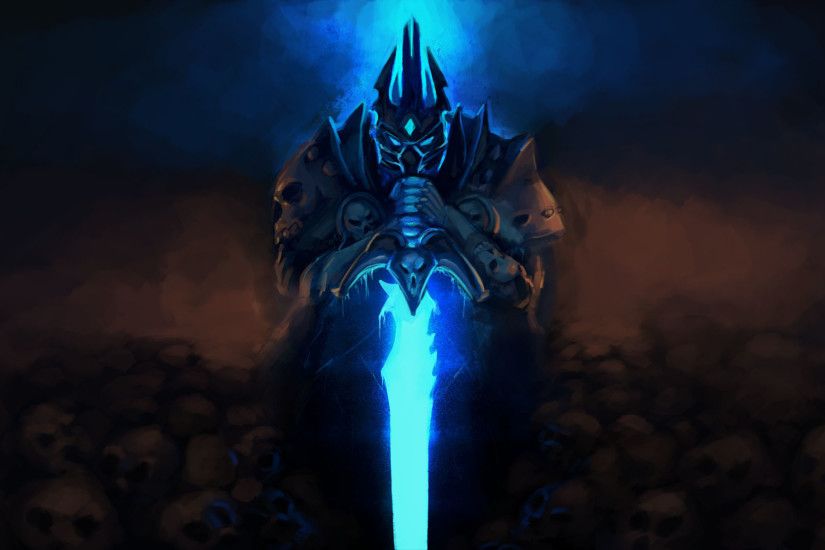 ArtI drew fan art of the LichKing and made it a wallpaper ...