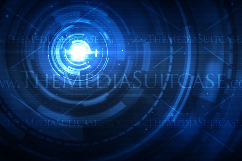 Blue Glowing Rings Background