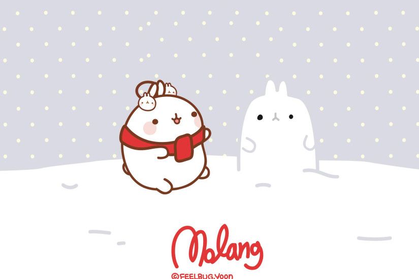 San-X Molang Christmas Desktop Wallpapers - Here are 3 super cute Molang Desktop  Backgrounds for Christmas! Click each image to be taken to the full size ...