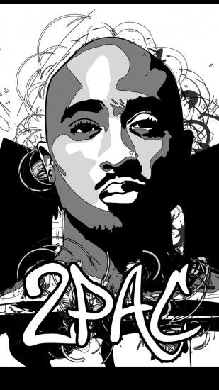 2Pac download wallpaper for iPhone