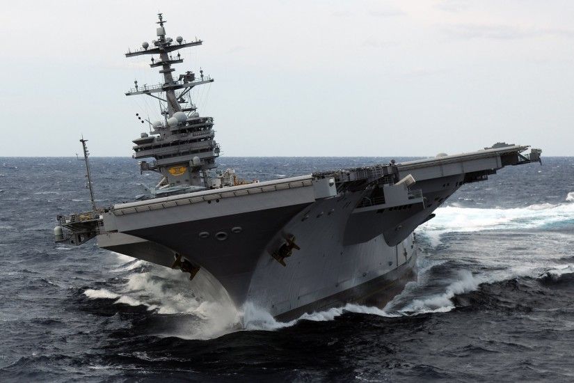 uss cvn-77 military navy usa aircraft carrier ship boat ocean sea wallpaper