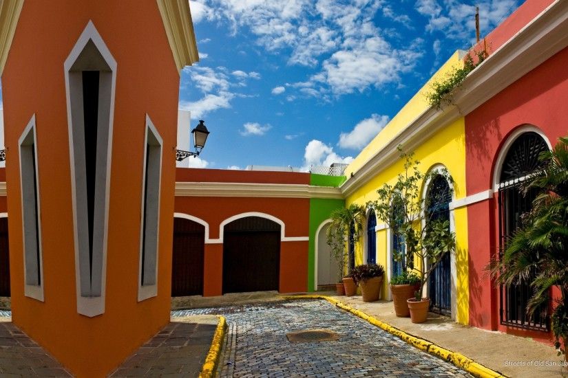 Other Colorful Buildings Old San Juan Puerto Rico Houses Colors  Architecture Wallpaper Wide : Other for