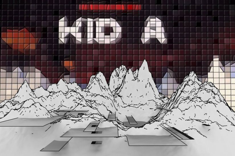 Radiohead Kid A 3D-Art (Wallpaper Full HD 1920x1080)