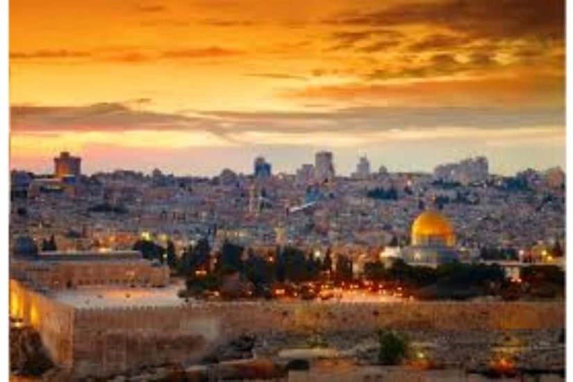 Sunset Jerusalem Israel 4K Wallpaper