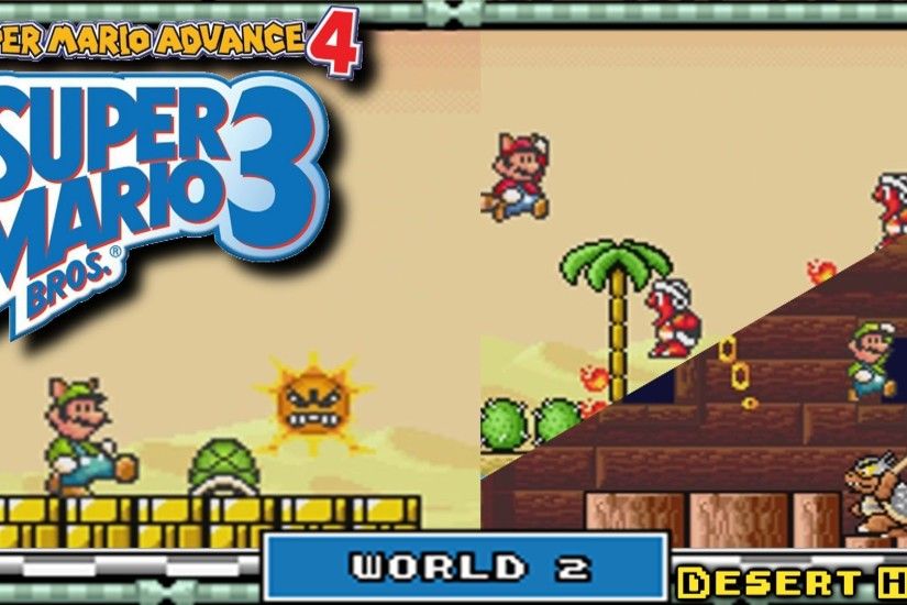Super Mario Advance 4 - [Super Mario Bros 3] - Playthrough | World 2:  Desert Hill - YouTube