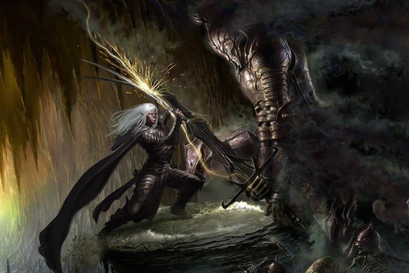 fantasy Art, Artwork, Drizzt DoUrden Wallpapers HD / Desktop and Mobile  Backgrounds