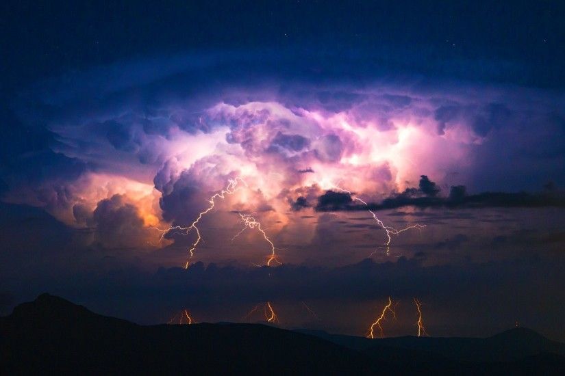 Thunderstorm Clouds Sky Storm Rain Lightning Nature Background Images Hd  1080p Detail