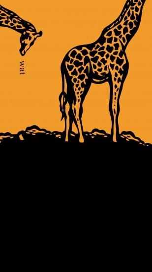 Giraffe Wat Illustration iPhone 6+ HD Wallpaper