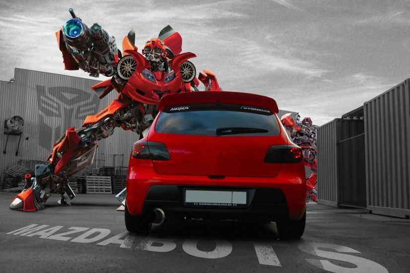 Mazda Transformatoren Autos roten Roboter wallpaper